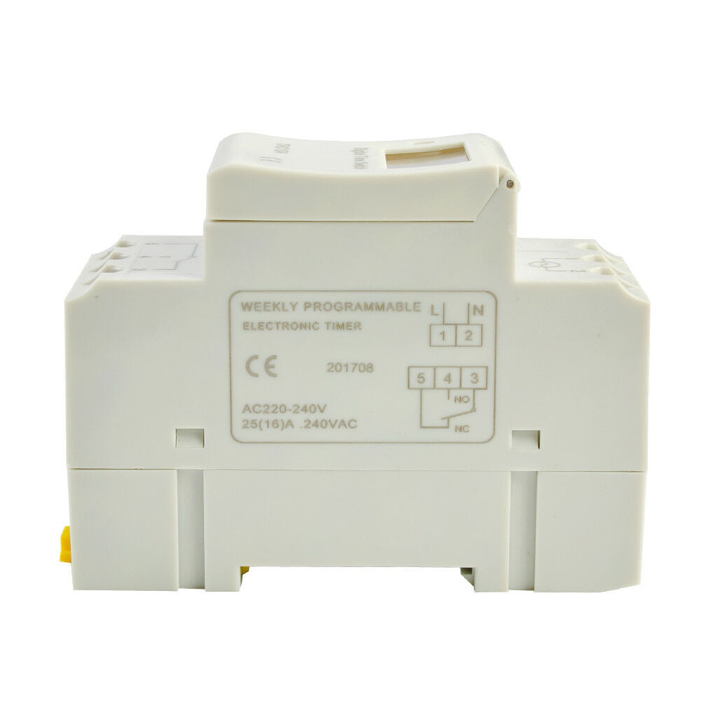 220V 16A Time Relay Switch Digital LCD DIN Programmable Weekly Rail Timer AC