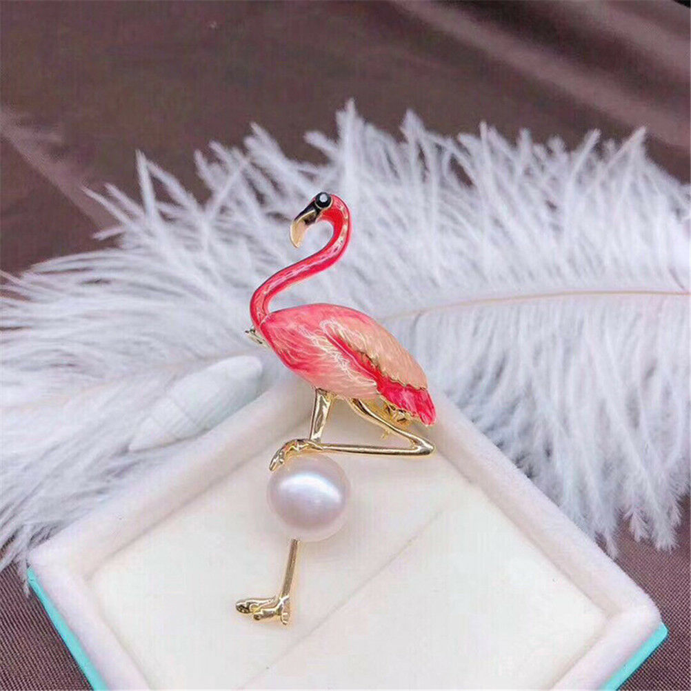 Elegants Flamingo Brooches Unisex Women &Men Brooch Pin  Dress Coat Jewelr.l8