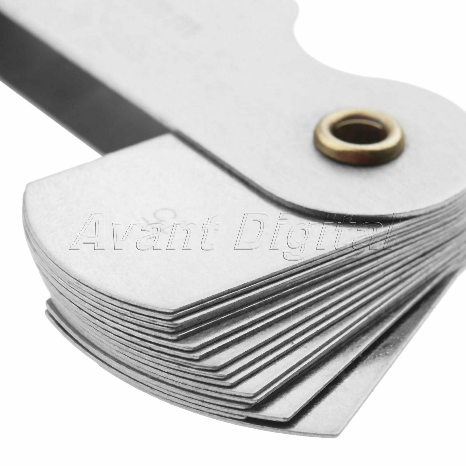 Professional Measuring Tool R15-25mm Radius Gauge Gage 32 Blades Stainless Steel