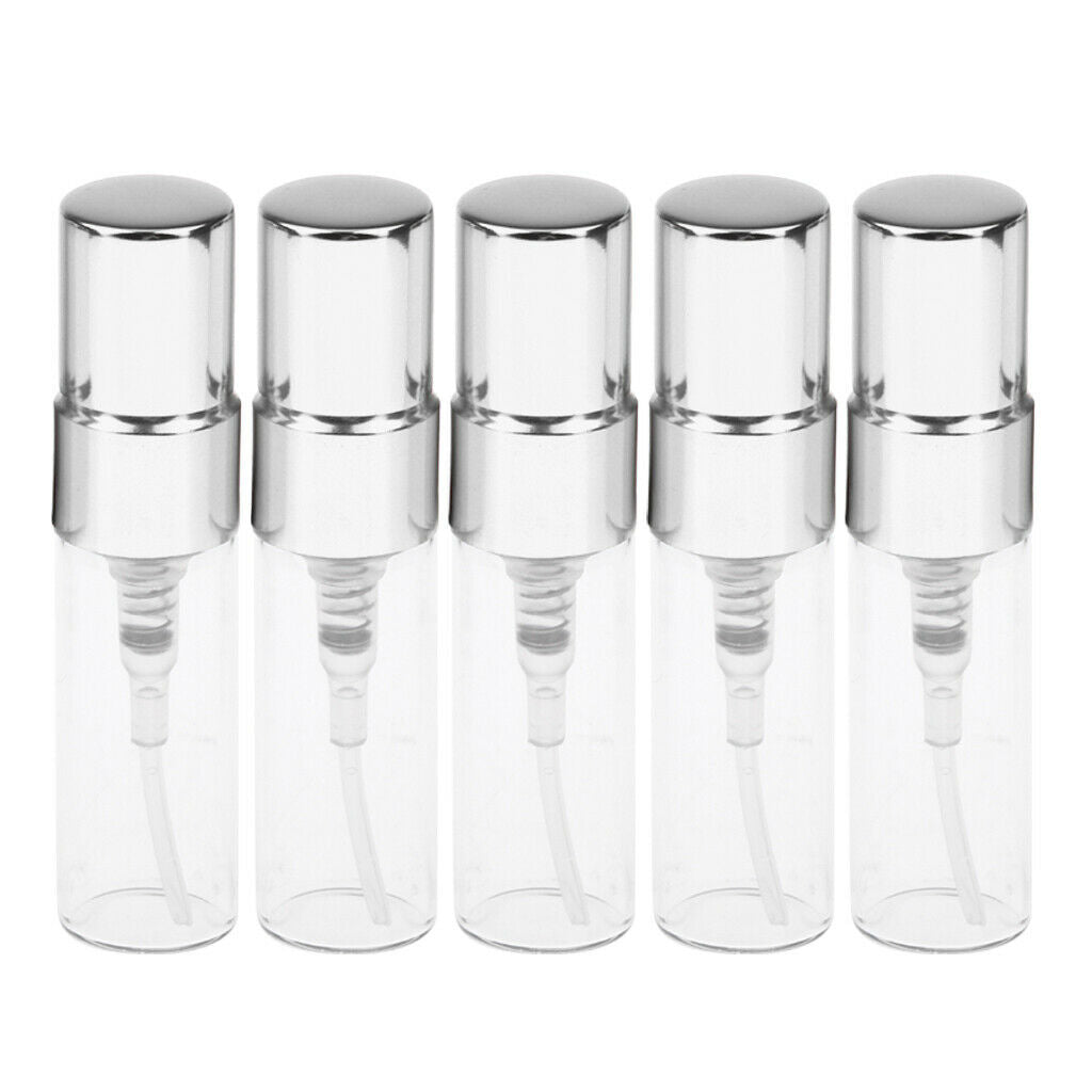 15 Pack 3ML Portable Glass Perfume Empty Bottles, Refillable Pump Dispenser for