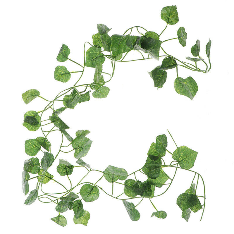 2.4m Artficial Vine Green Plants Leaf Hanging Decor Rattan Liana Wall Lea.l8