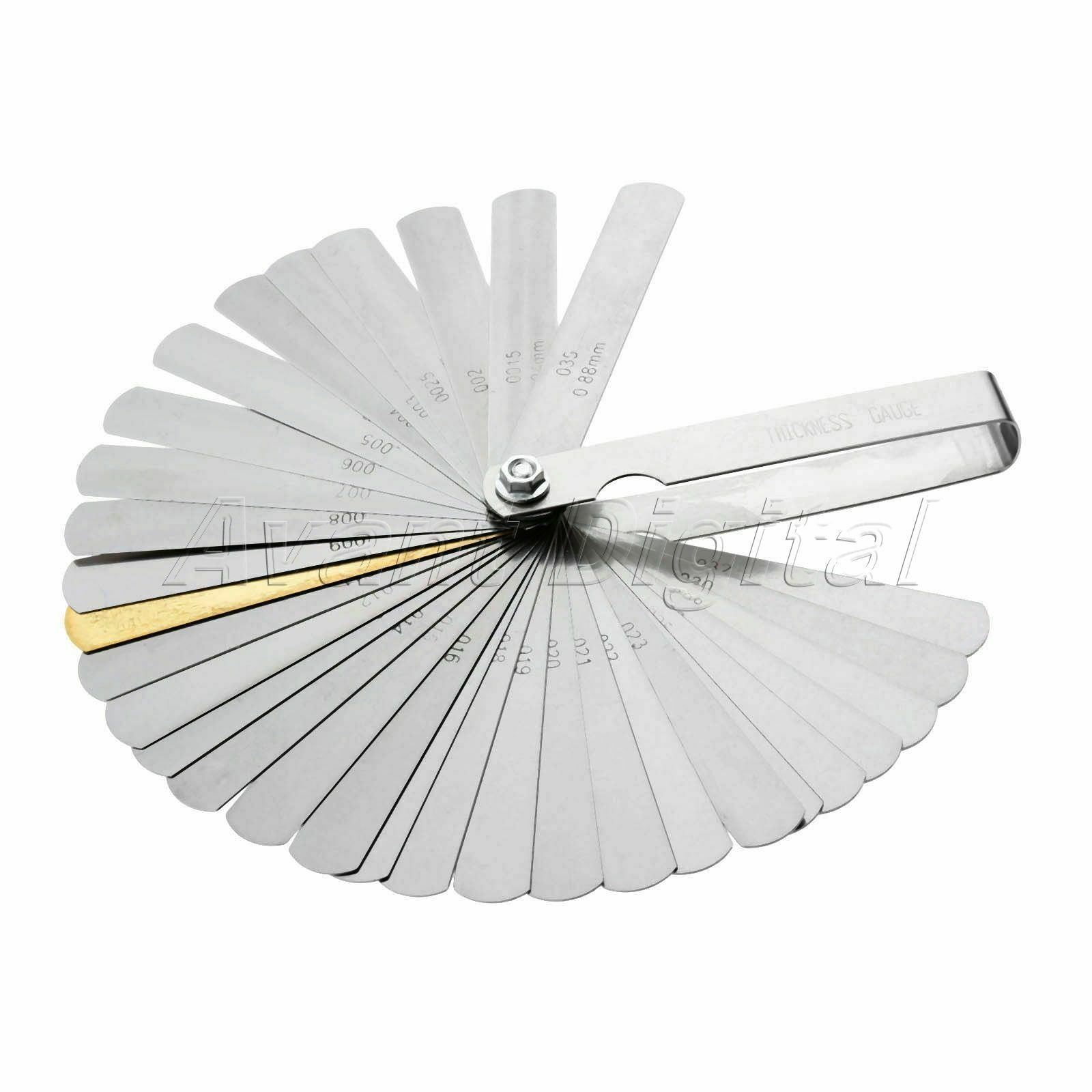 1pc Measuring Tool Stainless Steel Imperial Metric Combination Feeler Gauge Gage