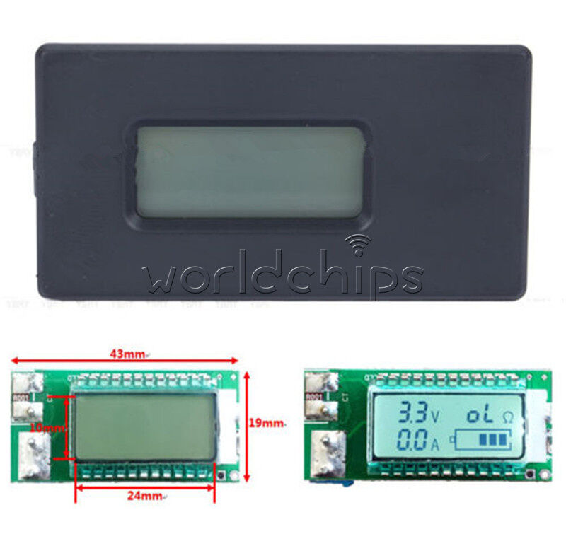 Li-ion Lithium Battery Tester LCD Meter Kit Voltage Current Capacity 18650 26650