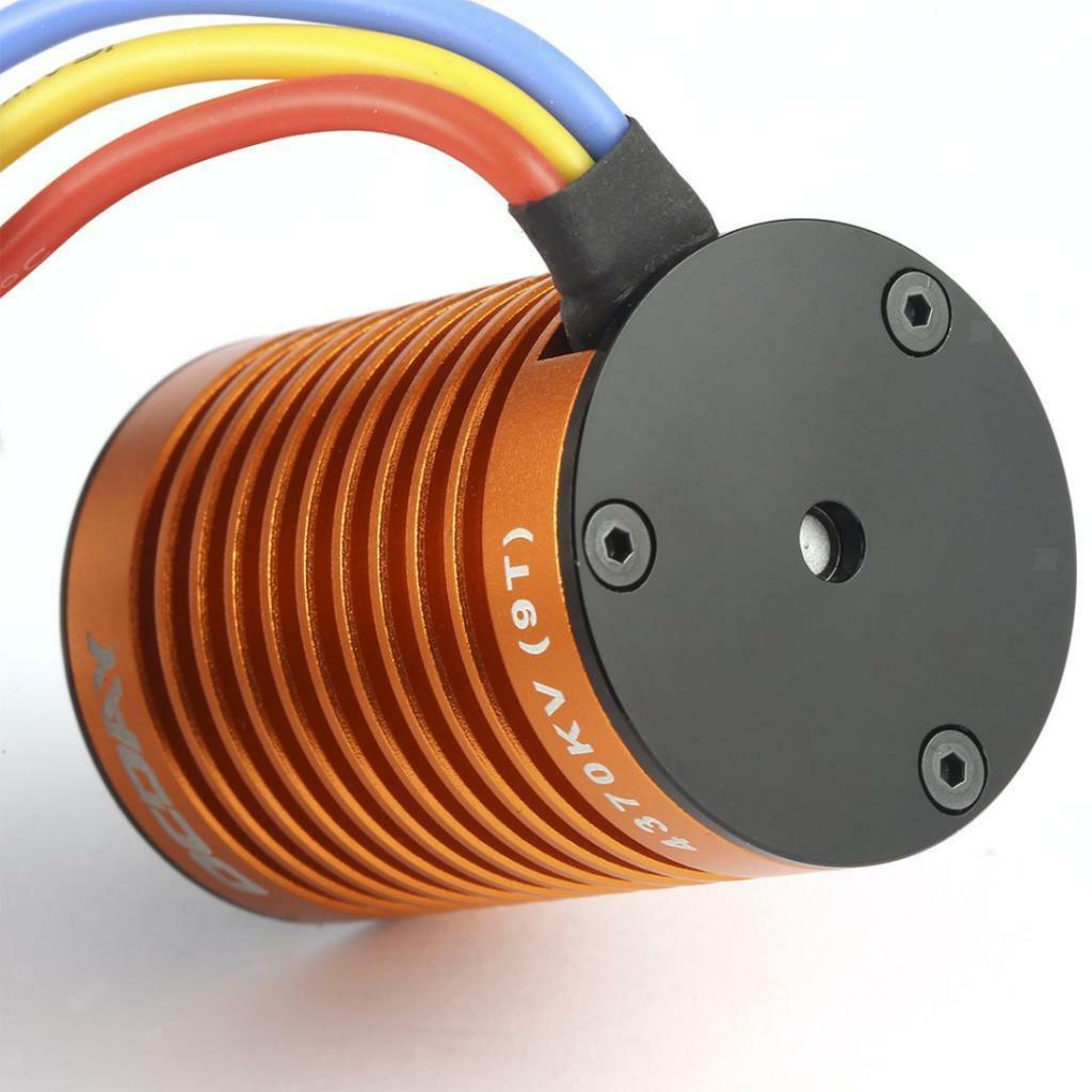 9T 4370KV Waterproof Brushless Motor for 1:10 RC Car Truck Boat Parts