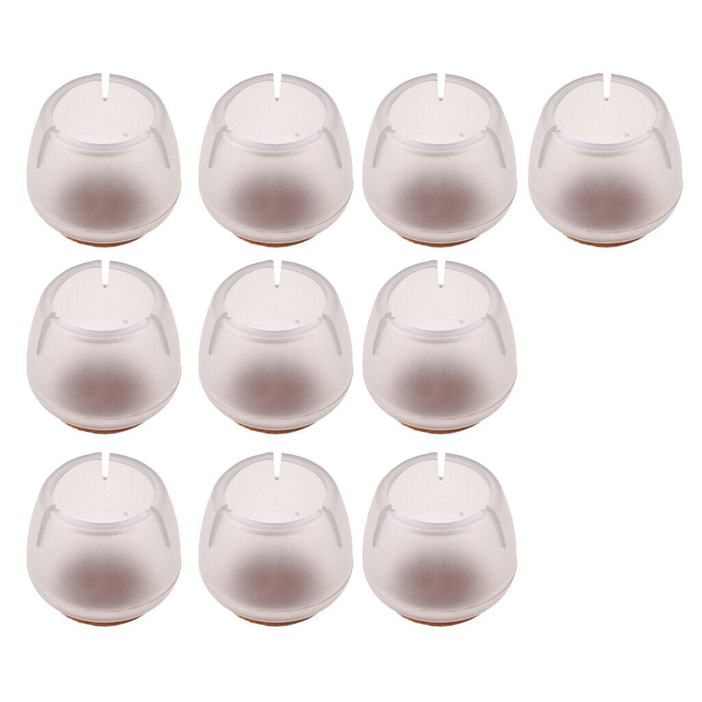 20pcs/Set Non-slip Chair Leg Caps Clear Silicione Furniture Feet Cups Covers