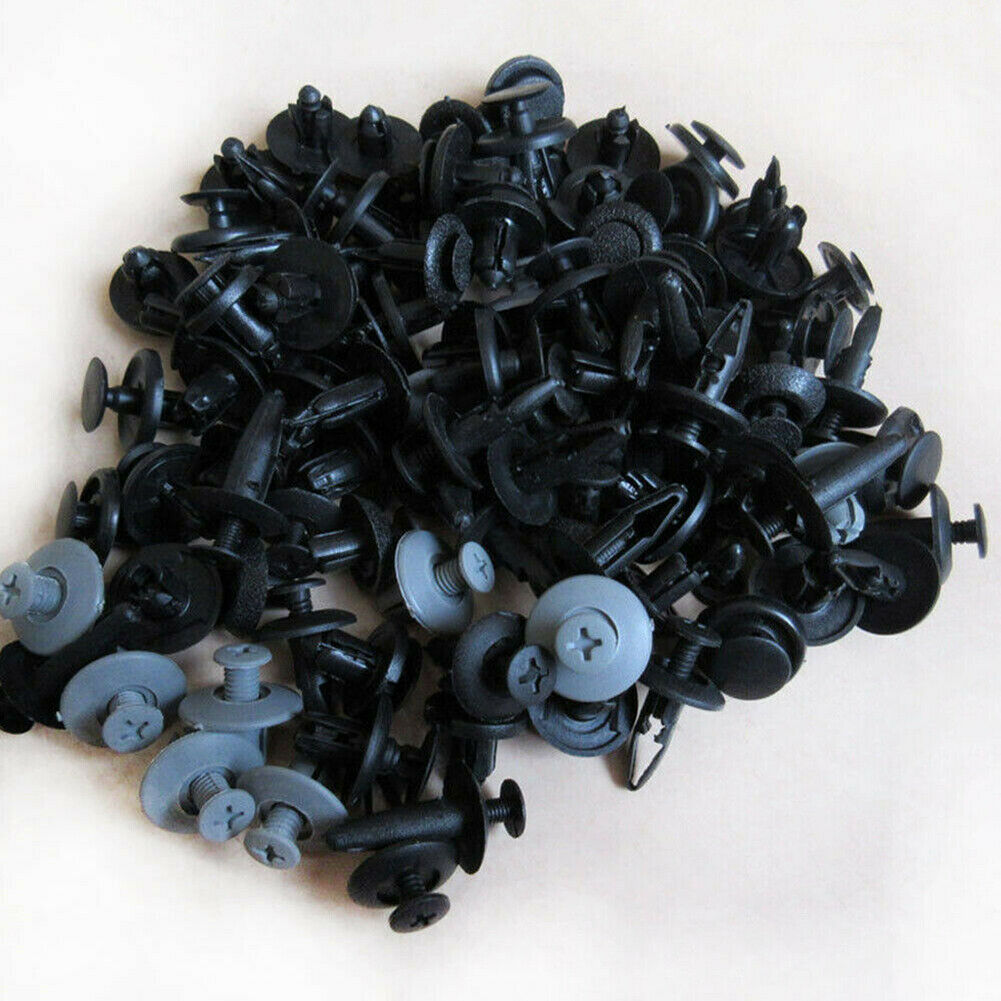 100pcs Trunk Screw Rivets Set Car Bumper Fender For Auto Plastic Fastener Clips