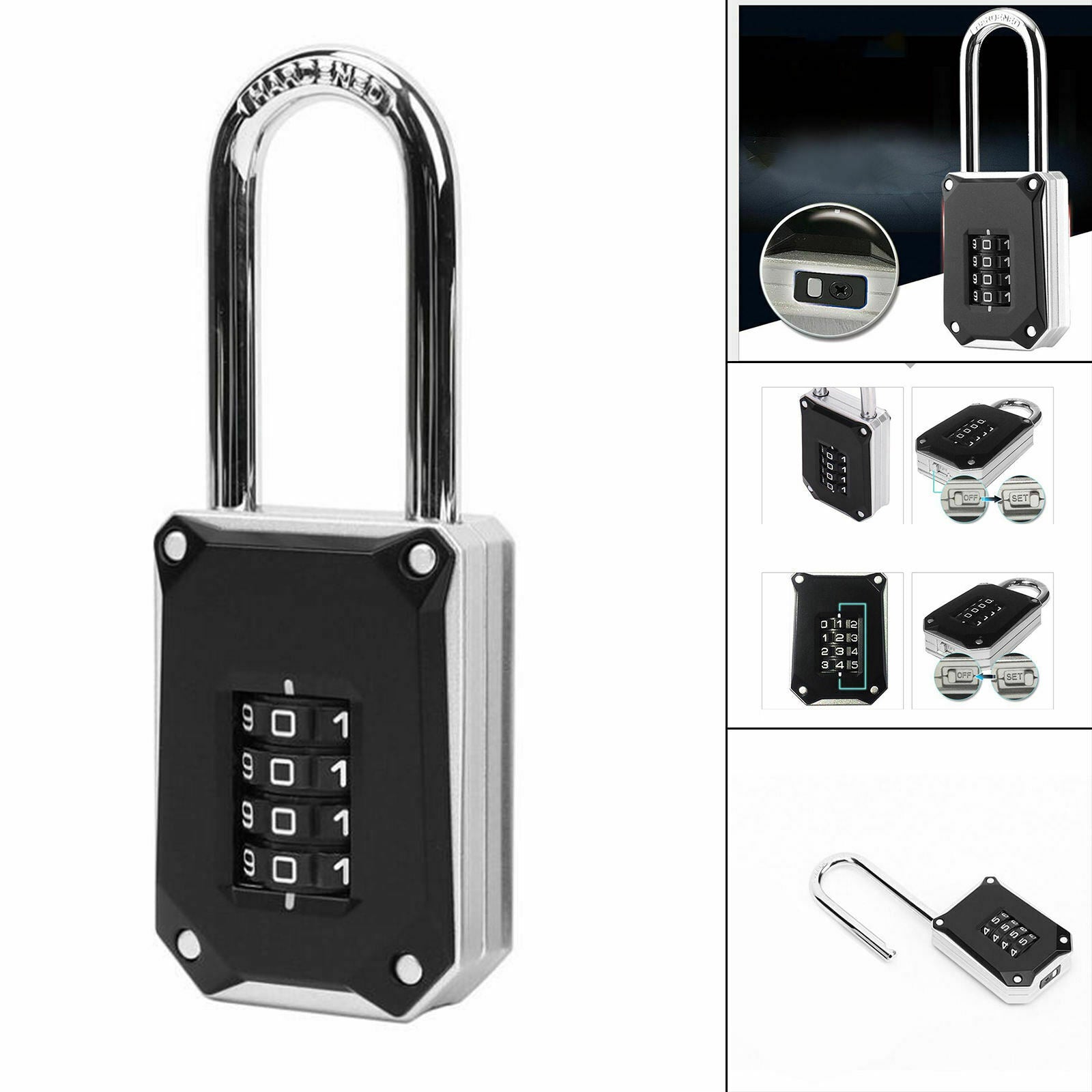 Door Handle Hook Password House Cupboard Lock Box Locker Lock Set for Locker
