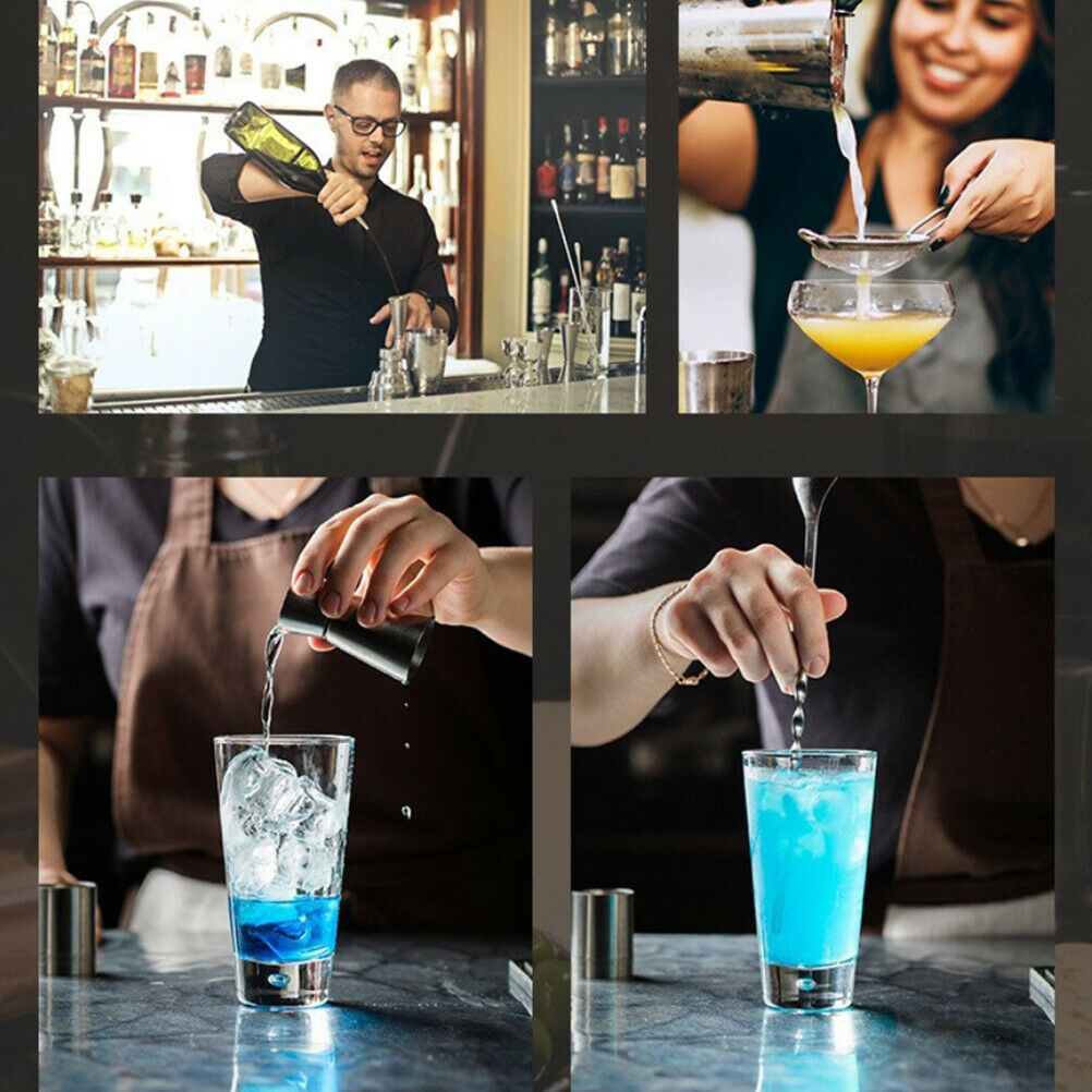 Bartender Kit With Stand Stainless Steel Cocktail Shaker With 10 Pieces Bar Tool