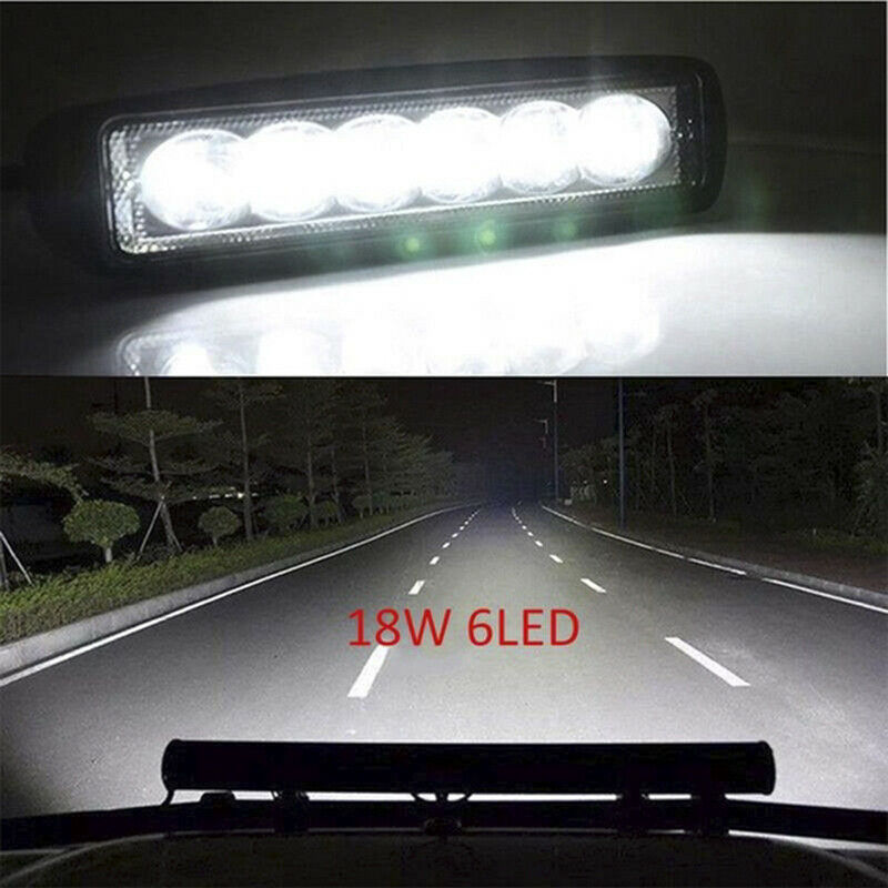 6LED 18W Work Light Bar DRL Driving Fog Spot Lamp For Offroad Car Truck& jbB SJ