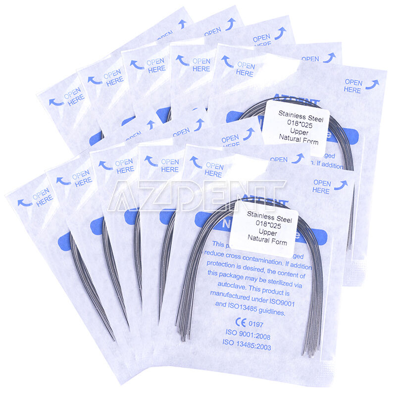 200 Packs Dental Orthodontic Arch Wires Stainless Steel Rectangular Natural Form