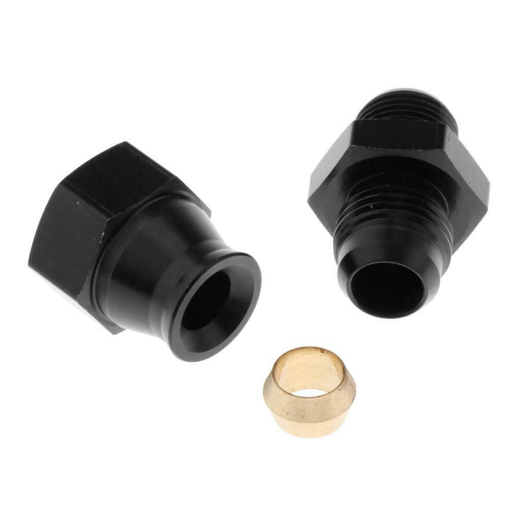 5/16 "8mm OD Alloy Tube to 6AN Male Flare Pipe Fitting Adapter Alumini