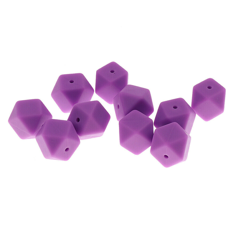 Baby Teething DIY Necklace Teether BPA-Free Beads Silicone Purple
