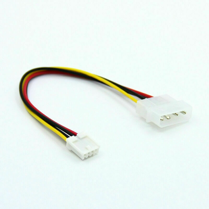 2X 4Pin IDE Power Supply to Floppy Drives Adapter Cable Power Cord Connector Acc