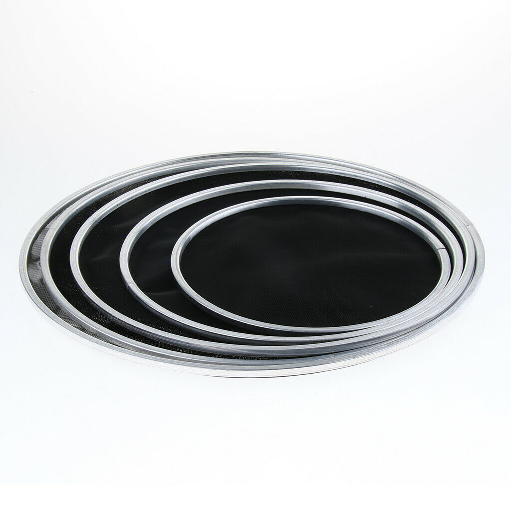 4X 1 Piece Bass Drum Head Double Layer Silent Mute Drum Skin Black 8inch