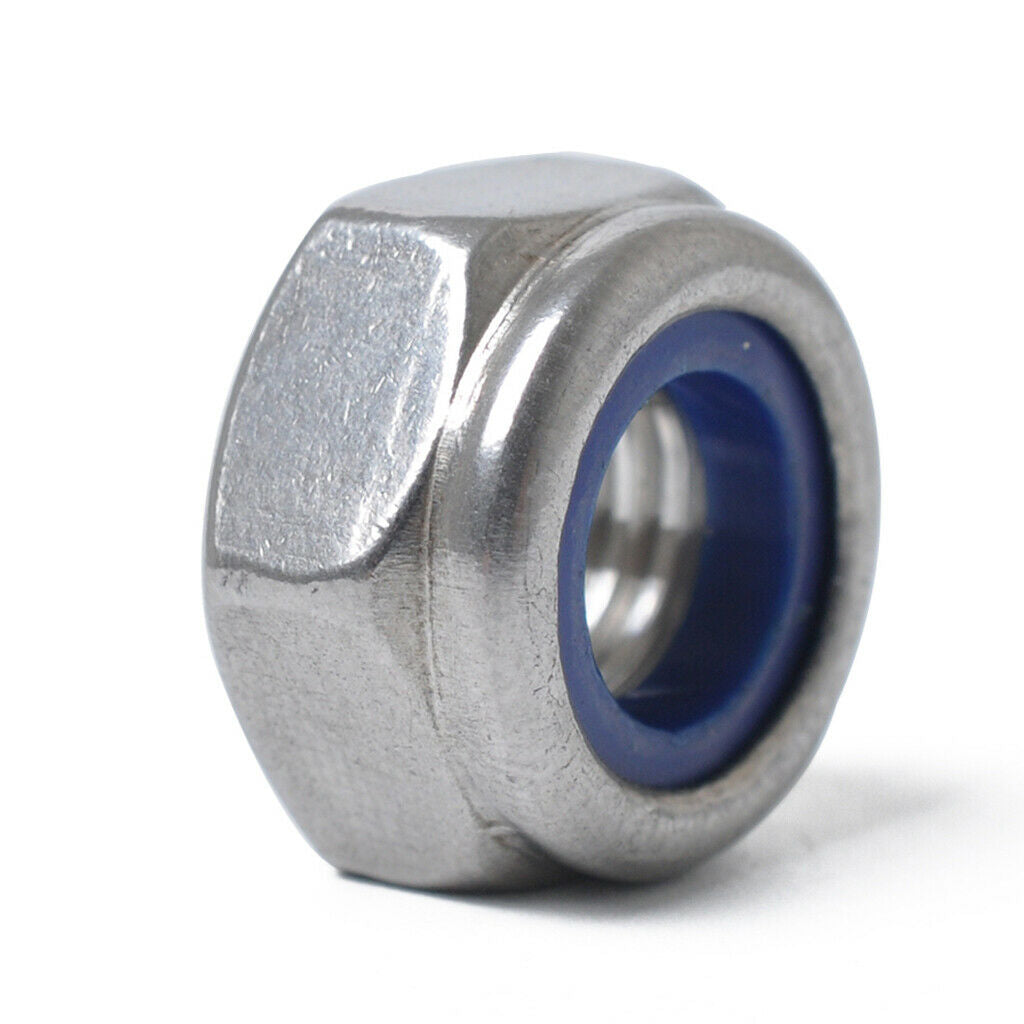 Set Of 175 Stainless Steel M3 M4 M5 M6 M8 M10 M12 Nylon Insert Lock Hex Nuts