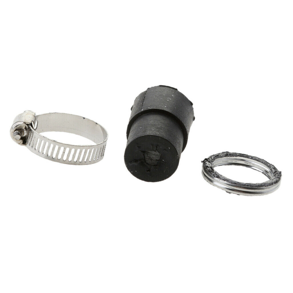 2 Pieces Exhaust Muffler Pipe Gasket Rubber Seal Clamp Kit for Yamaha PW50