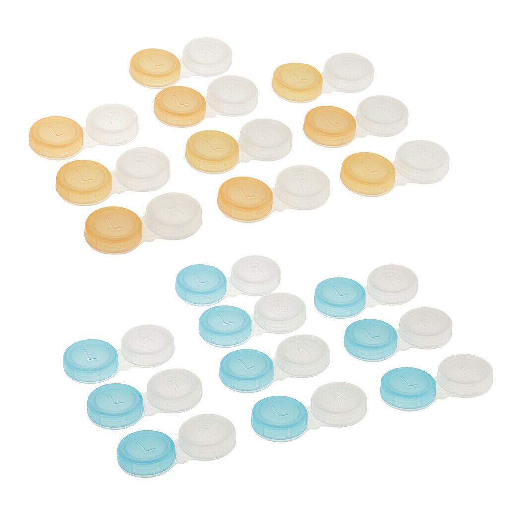 Lot of 20pcs Portable Travel Mini Contact Lens Boxes Travel Soaking Cases