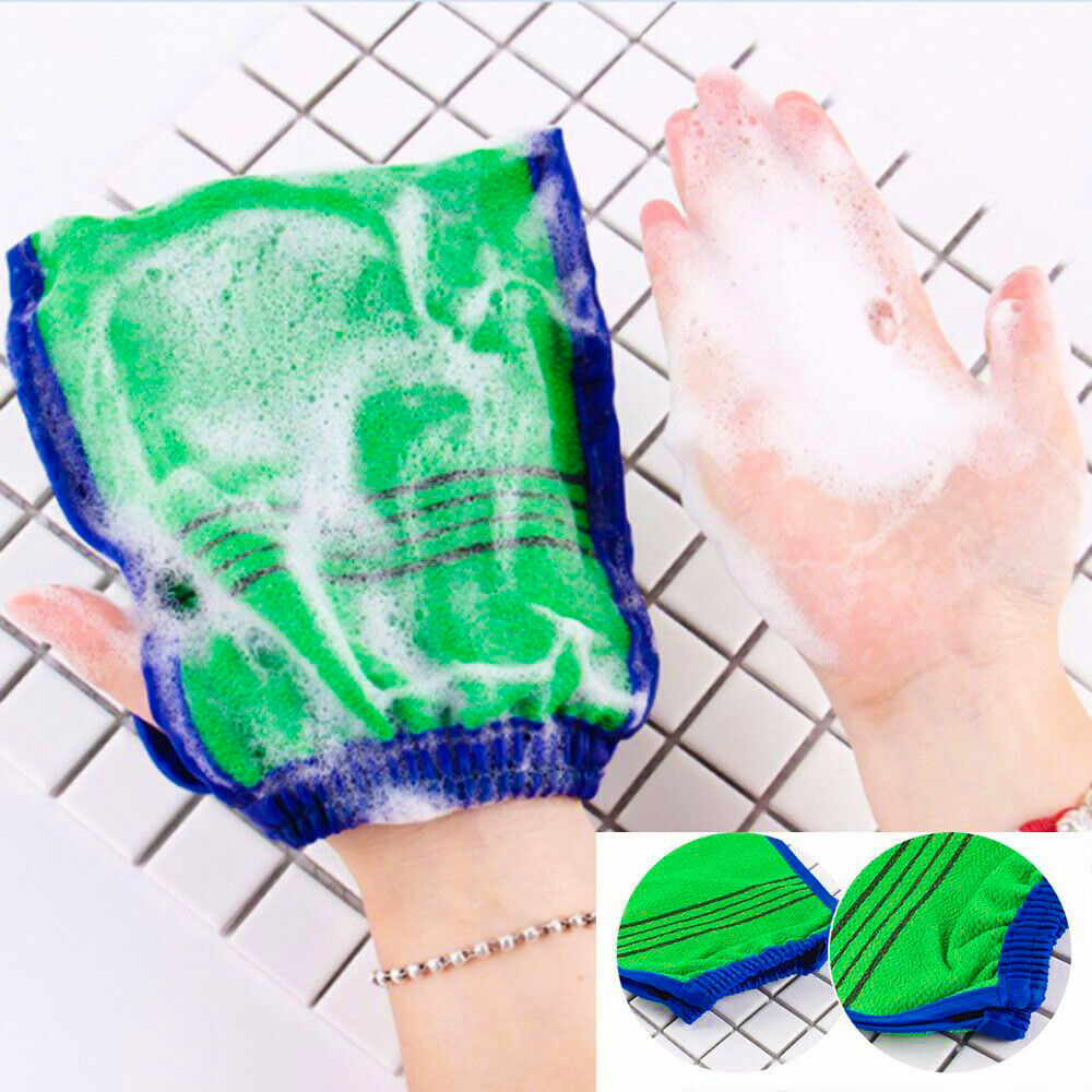 Bamboo Bath Mitten Shower Exfoliating Beauty Massage Skin Care Glove Mit Wash AU