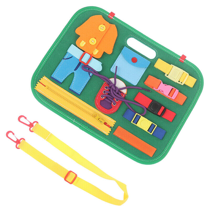 Kids Montessori Toys Baby Busy Board Buckle Training Essential Educational Bo DF