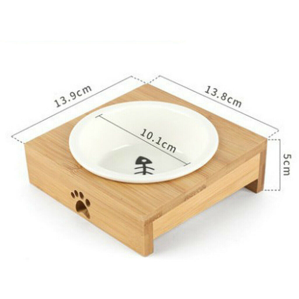 Practical Pet Water Food Dish Bowl For Cat Dog  Ceramic Single Bowl