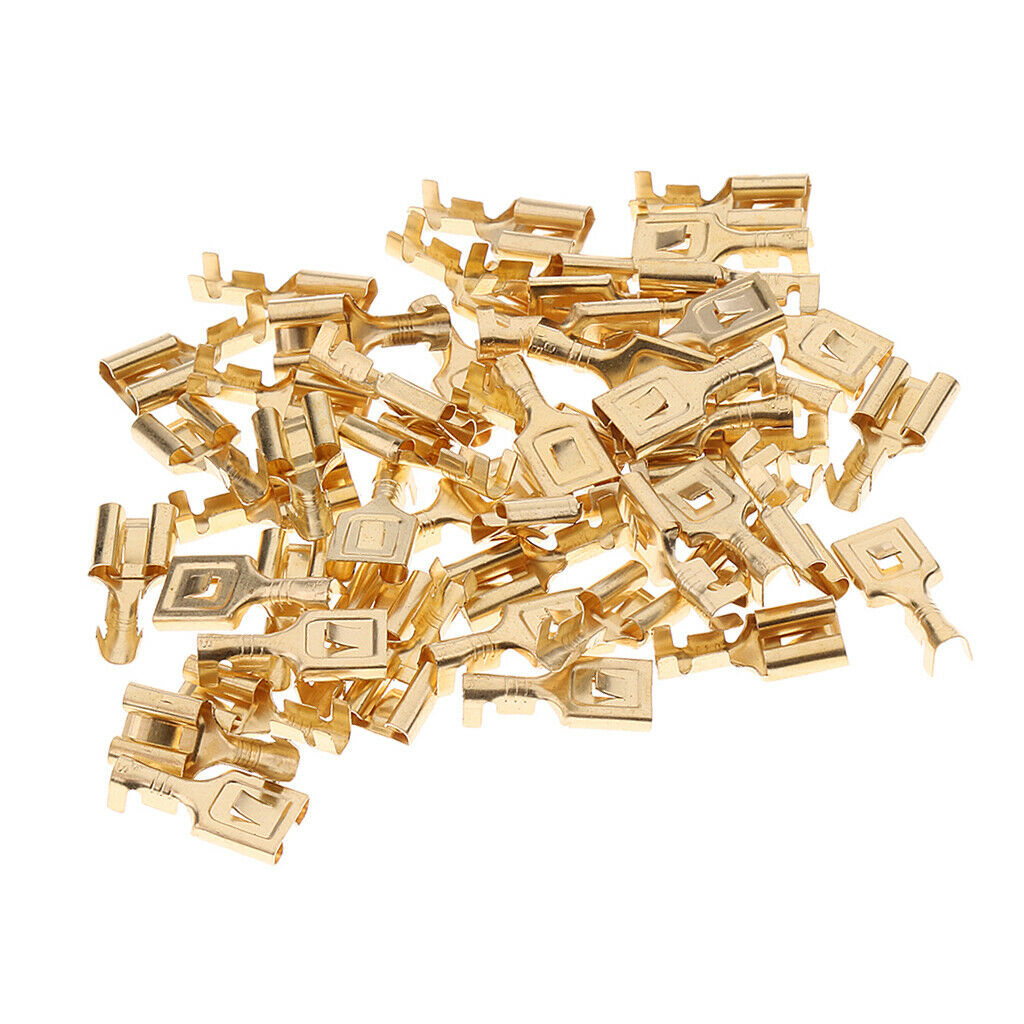 Brand New Durable 50x Brass Crimp Terminal Cable Locking Connector 7.8mm