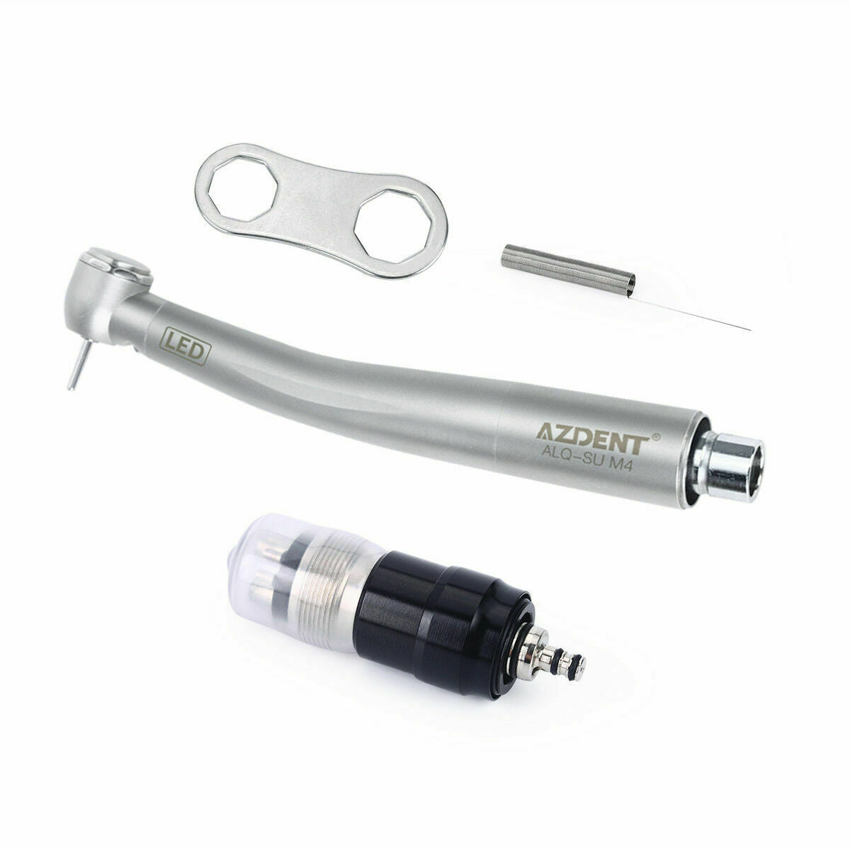 2 X Dental Self-Generator LED High Speed Handpiece Quick Coupler 4Spray 4H