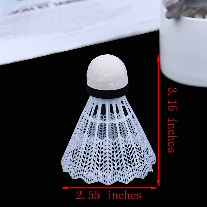 12 Pcs White Plastic Badminton Ball Shuttlecocks Sport Training Sport .l8