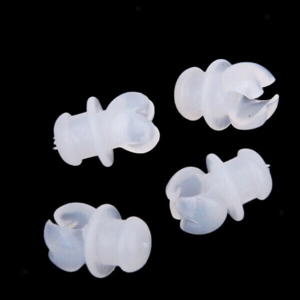 4x Aquarium Air Hose Suction Cup Clips Clamps Made Of Plastic, Transparent