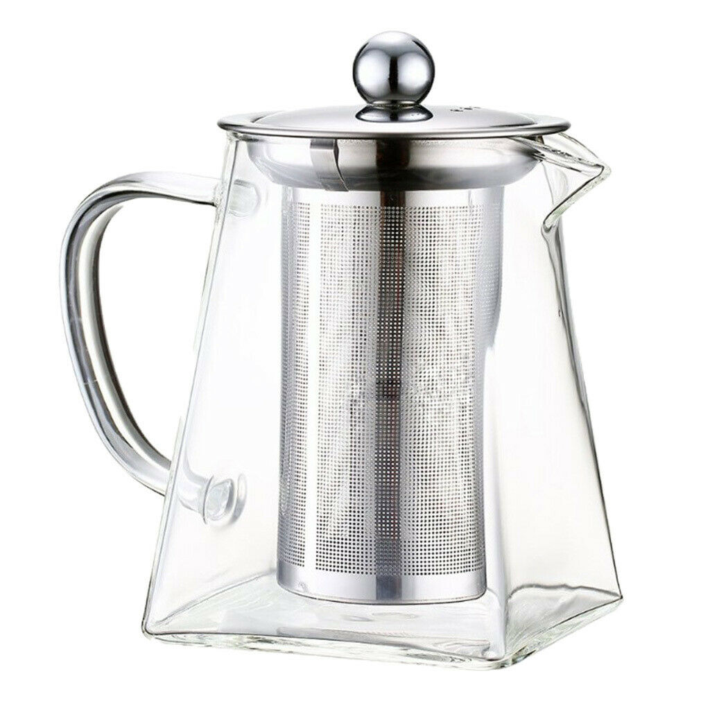 2x Glass Tea Pot With Removable Infuser,