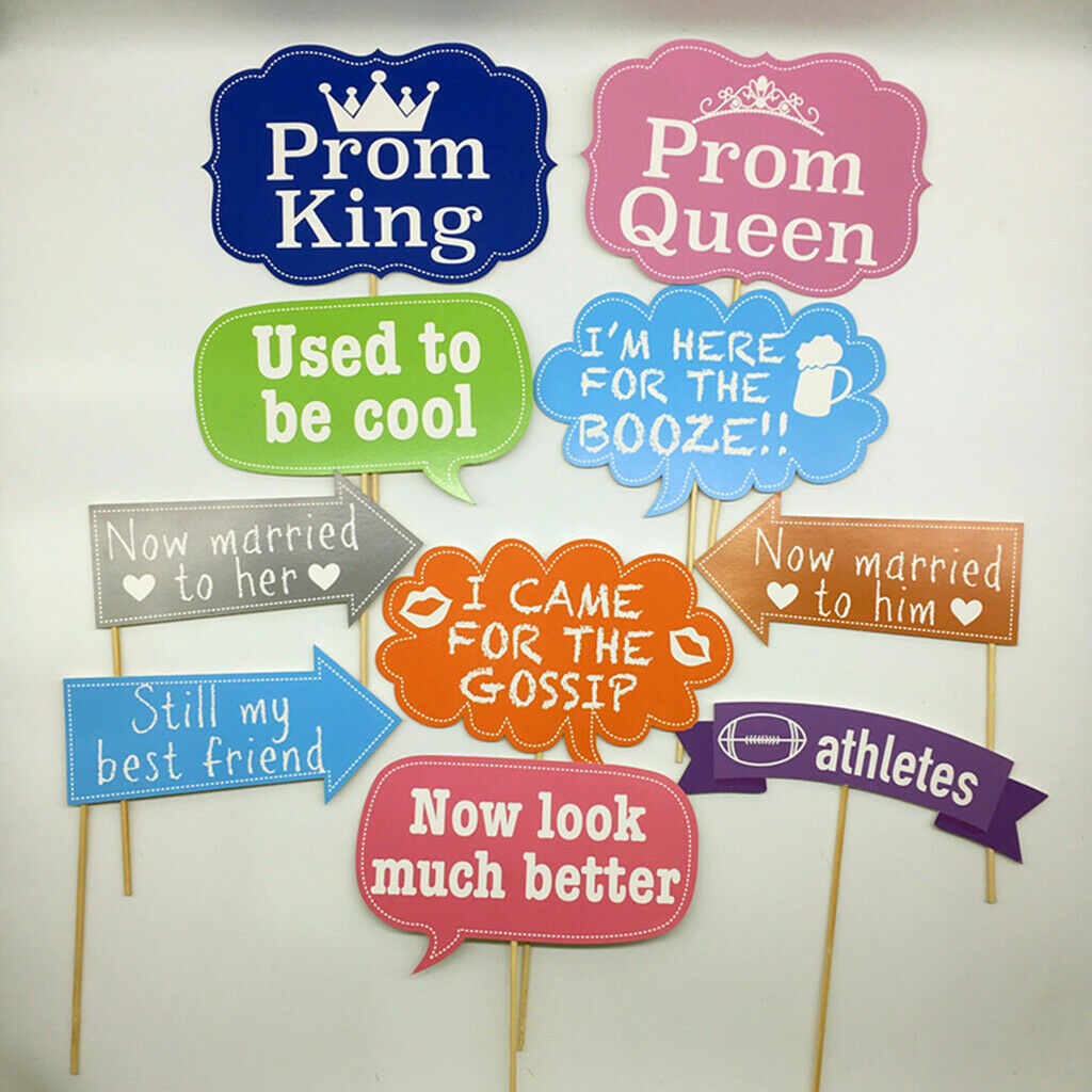 10 Pieces Funny Class Reunion Party Frame Themed Hand Held Photo Booth Prop