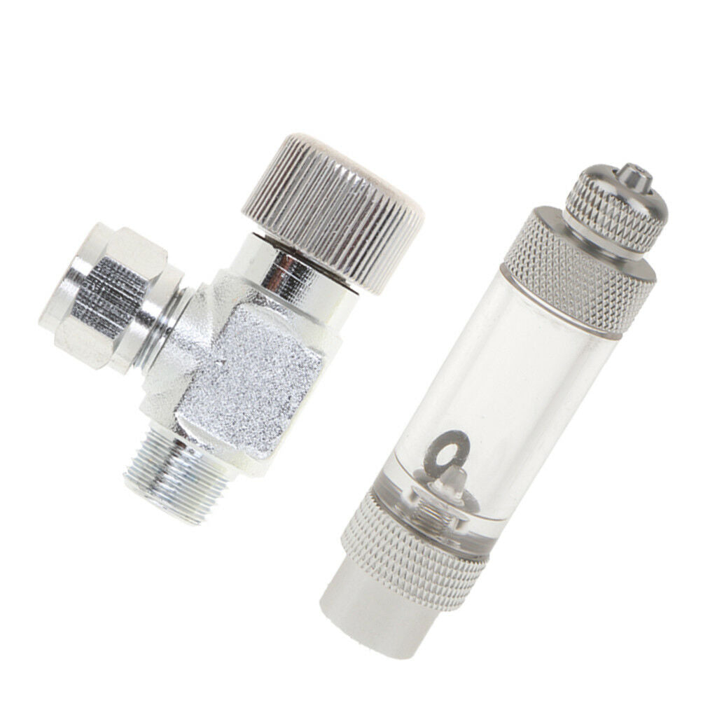 Aquarium Fish Tank Check Valve & Aluminum Bubble Counter for CO2 Regulator