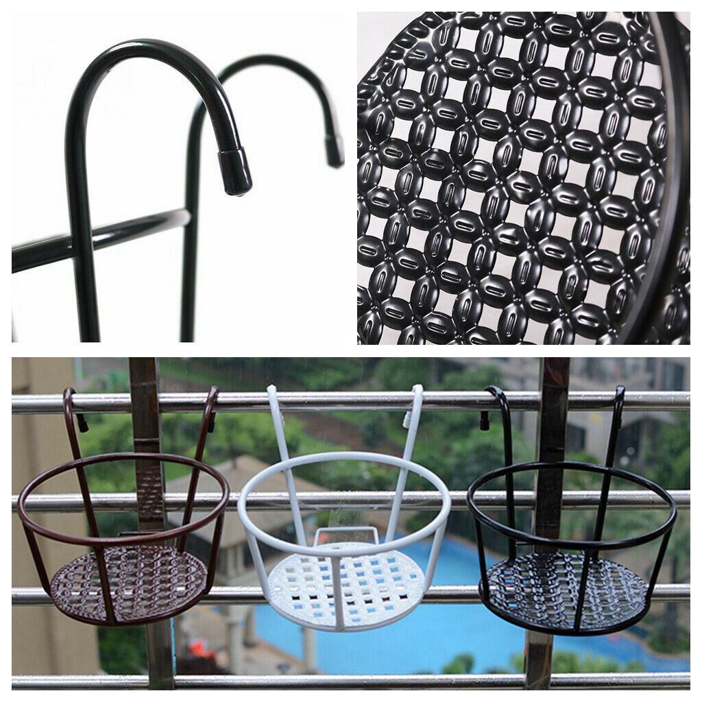2x Potted Flower Hangin Basket Heavy-duty Planter Holder for Porch 22cn Dia.