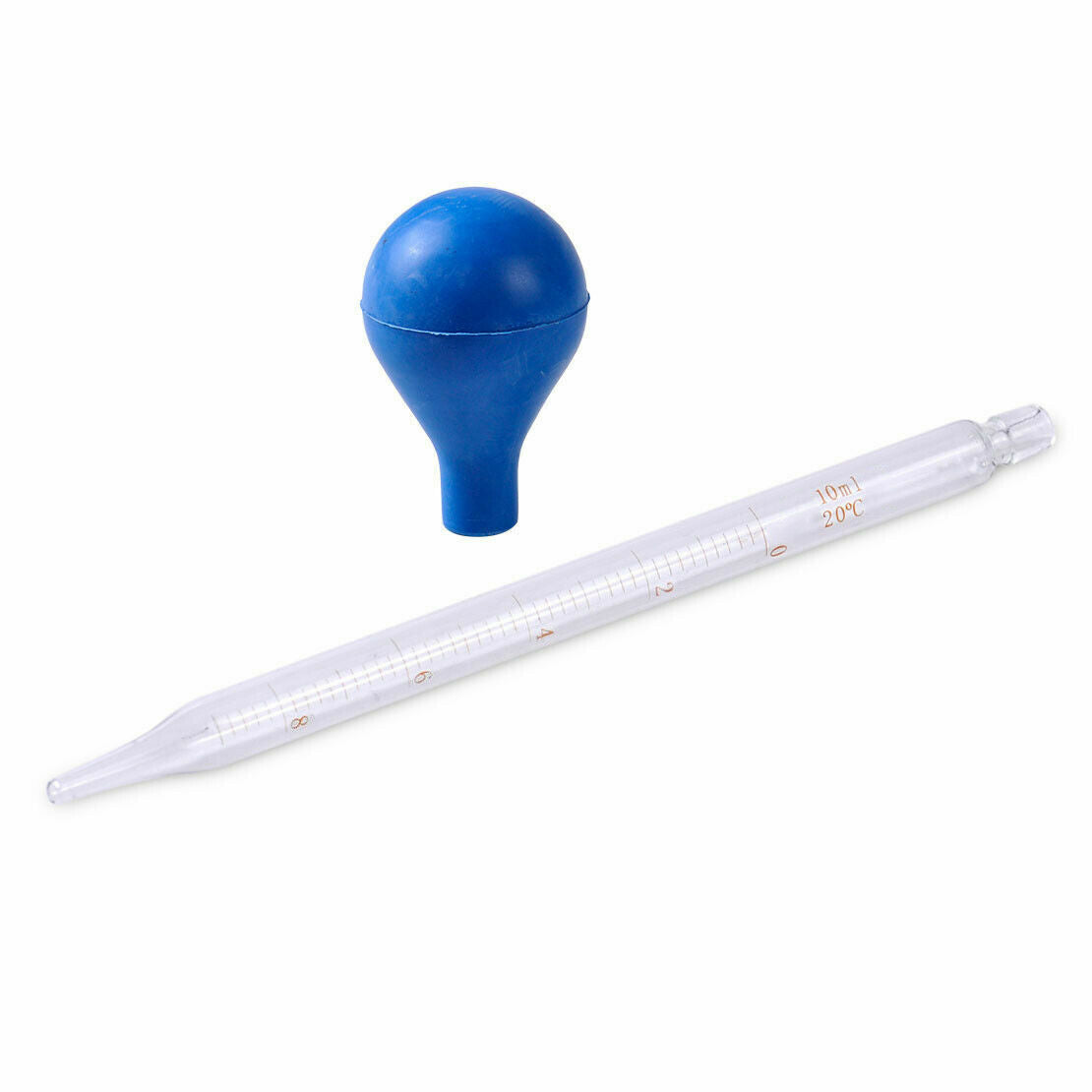 10ml Laboratory Lab Rubber Head Glass Pipette Dropper Scale Liquid Transfer Tool