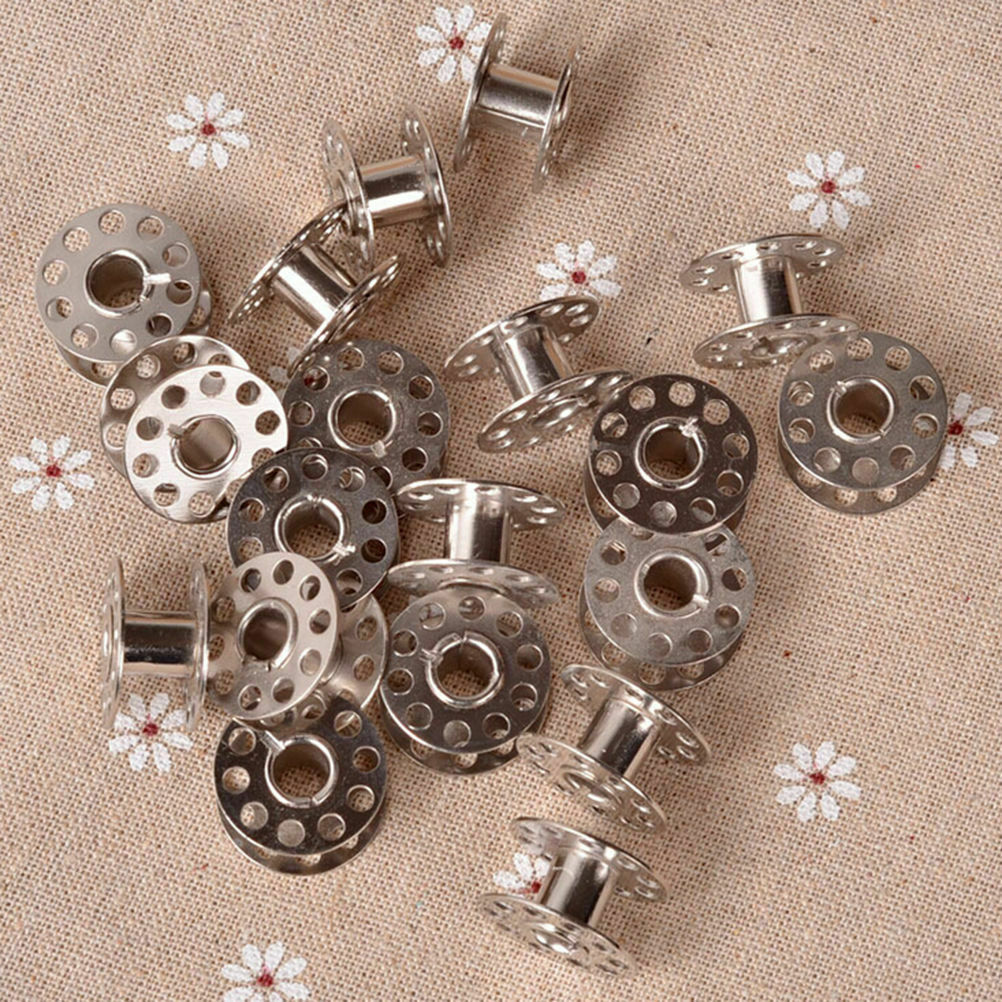 20pcs Sewing Machine Bobbins Stainless Metal For Household Singer New