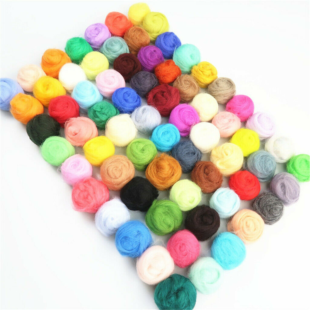 70 Colors 350g Handmade Wool Felting Roving Fibre