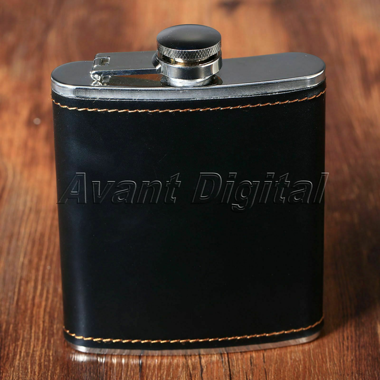 7oz Portable PU Leather Stainless Steel Hip Flask Pocket Liquor Whiskey Flagon
