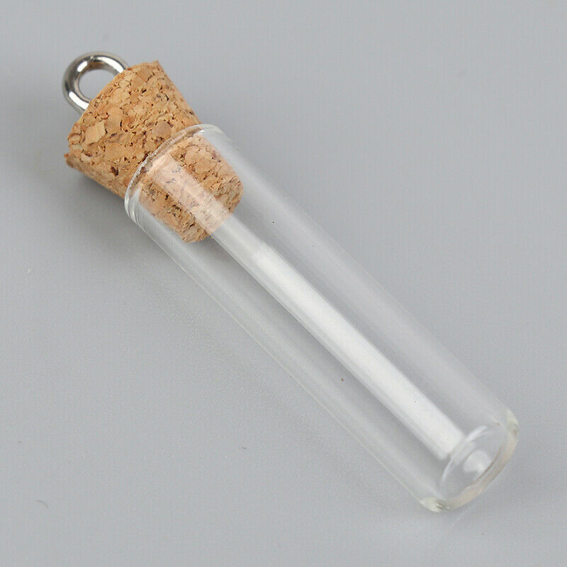 1Pc Mini Glass Bottles Small Vials Cork Glass Jars Multi Usage Cork Wish Gl Qx