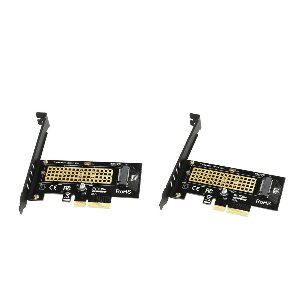 2piece M.2 to PCIe Adapter, NVME M2 SSD to PCI-e 3.0 x4 Gen3 Host Expansion Card