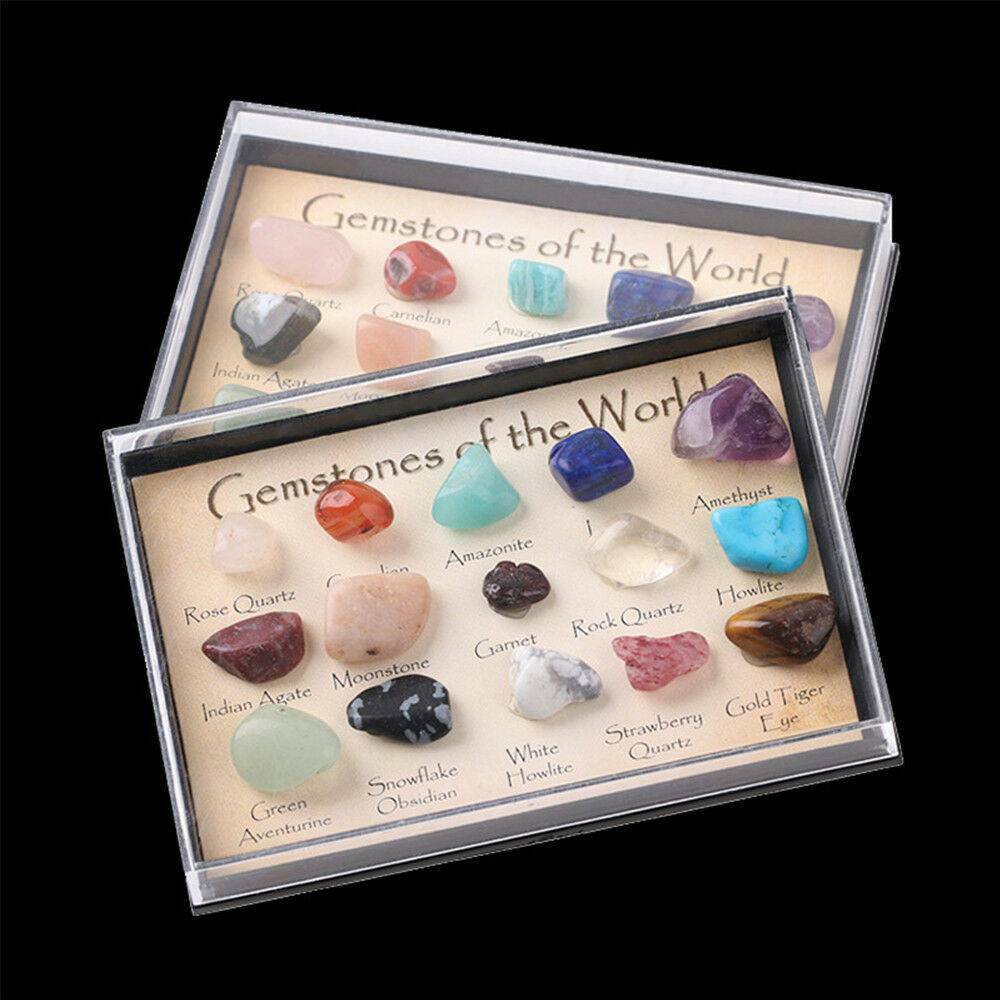15Pc Natural Healing Crystal Gemstones Reiki Chakra Collection Stone Specimen â¤