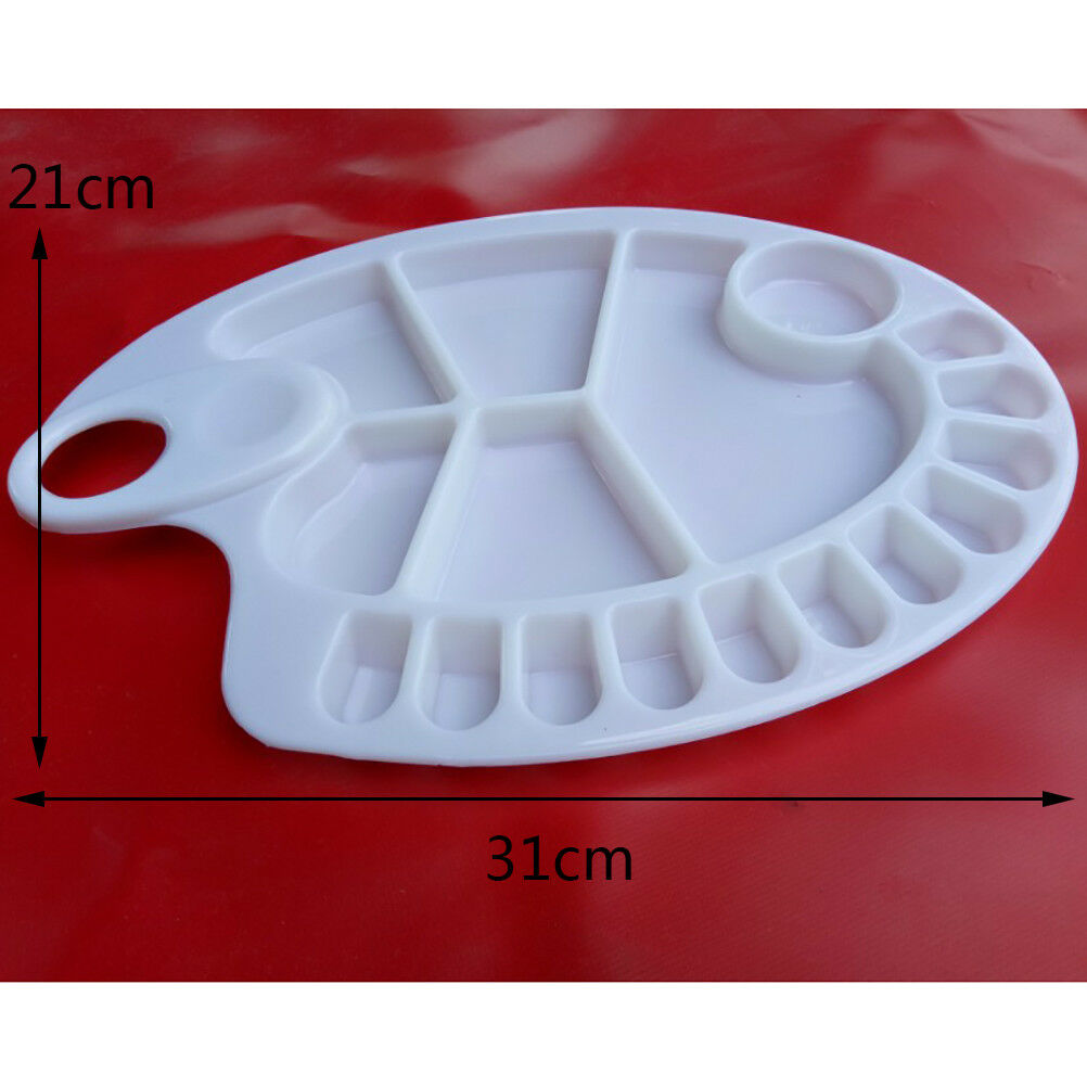 1pc 17 Grid fish shape Watercolor Plastic Painting Tray Paint Mixing Pale.l8