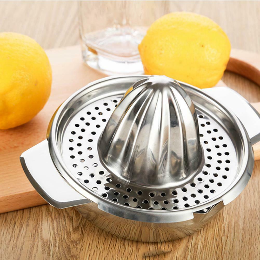 Stainless Steel Manual Orange Juicer Lemon Fruit Juice Squeeze Filter Bowl  @