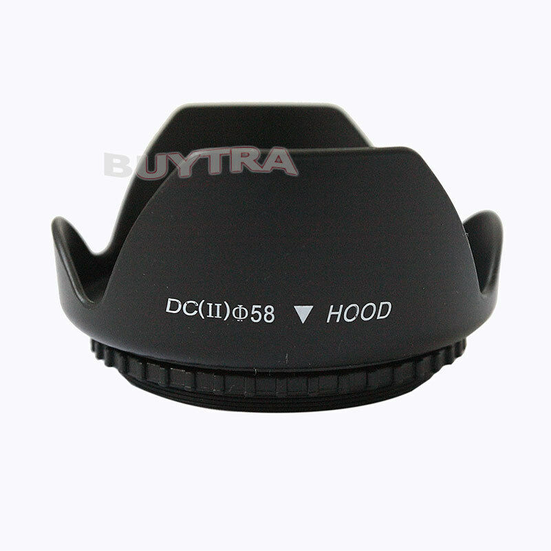 Spiral 58mm Camera Lens Hood for Canon Nikon UV Mirror Universal Black Be.l8