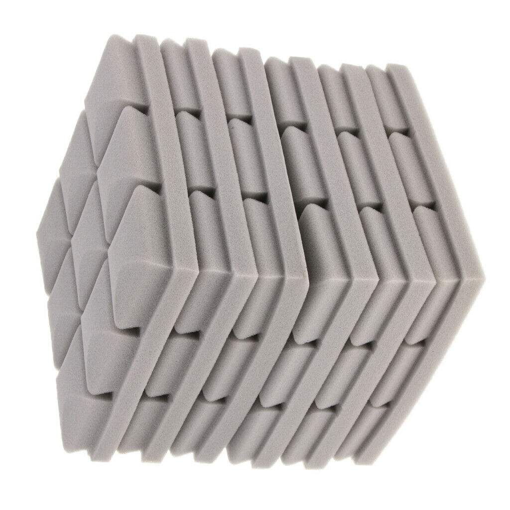 6pcs Acoustic Foam Sound Absorption Panels for Home Audio Equipment Gray