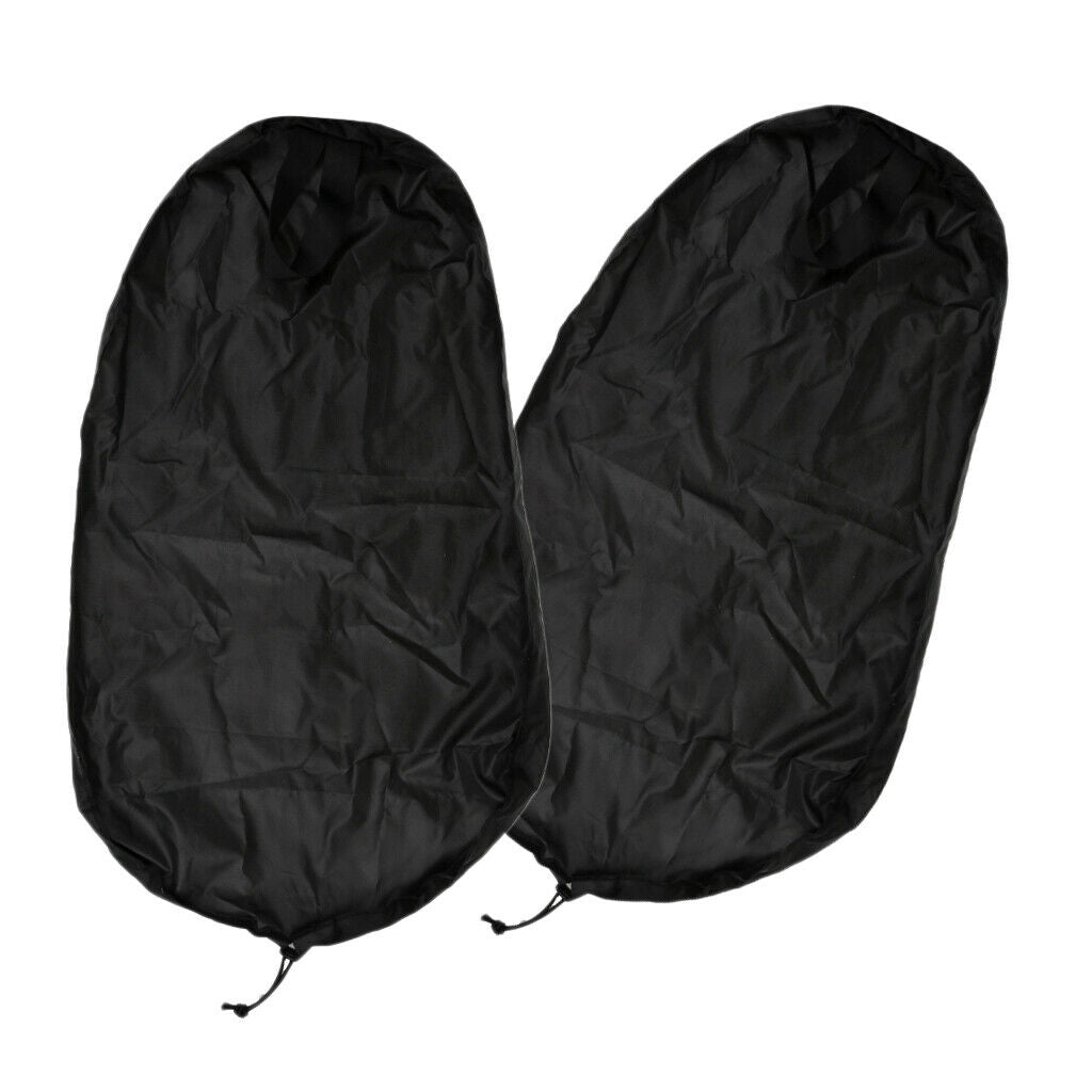 2x Waterproof Anti-dust Kayak Cockpit Cover Spray Deck Storage Day Bag Black