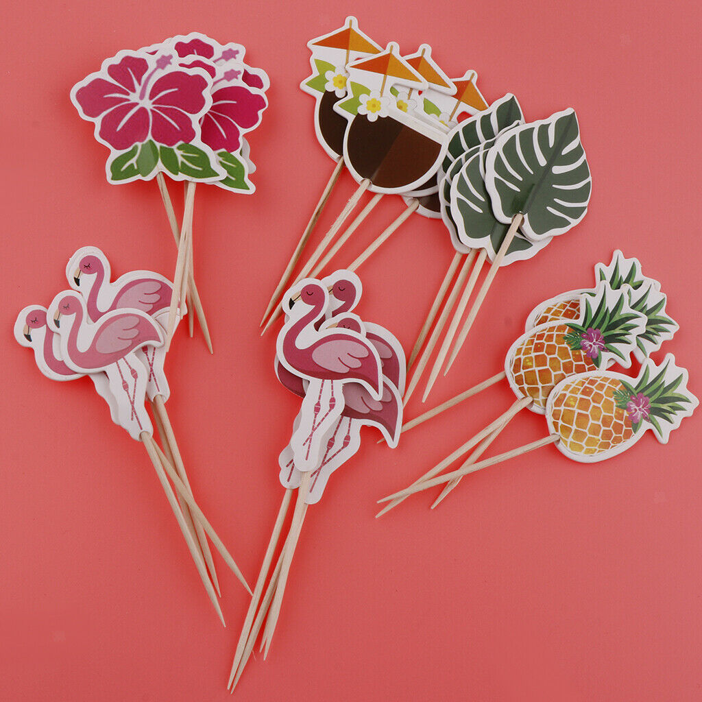 Set of 24 paper picks topper attachment plugs toothpicks with style