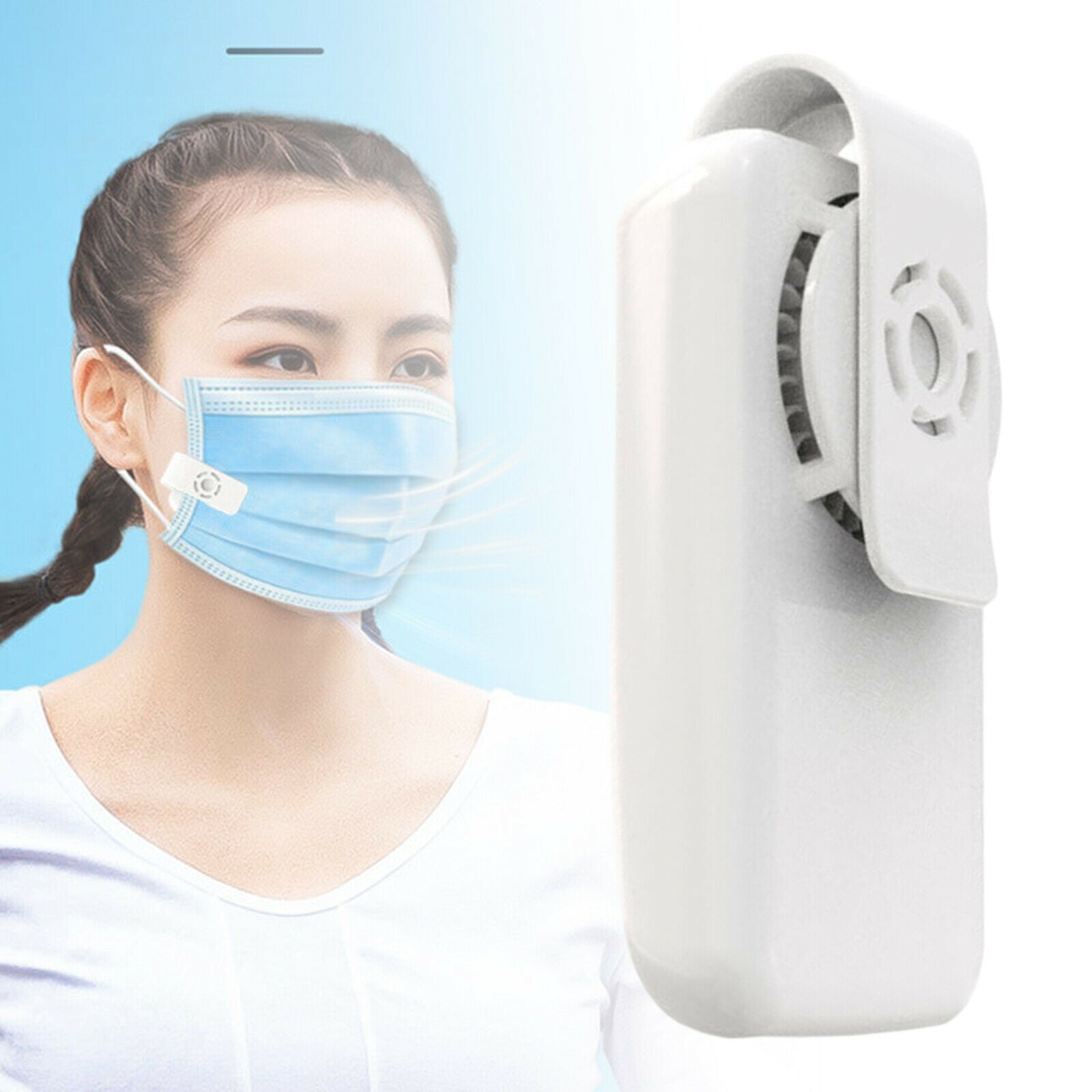 Mini Masked Fan Cooling Clip-On Reusable Moisture Resistant