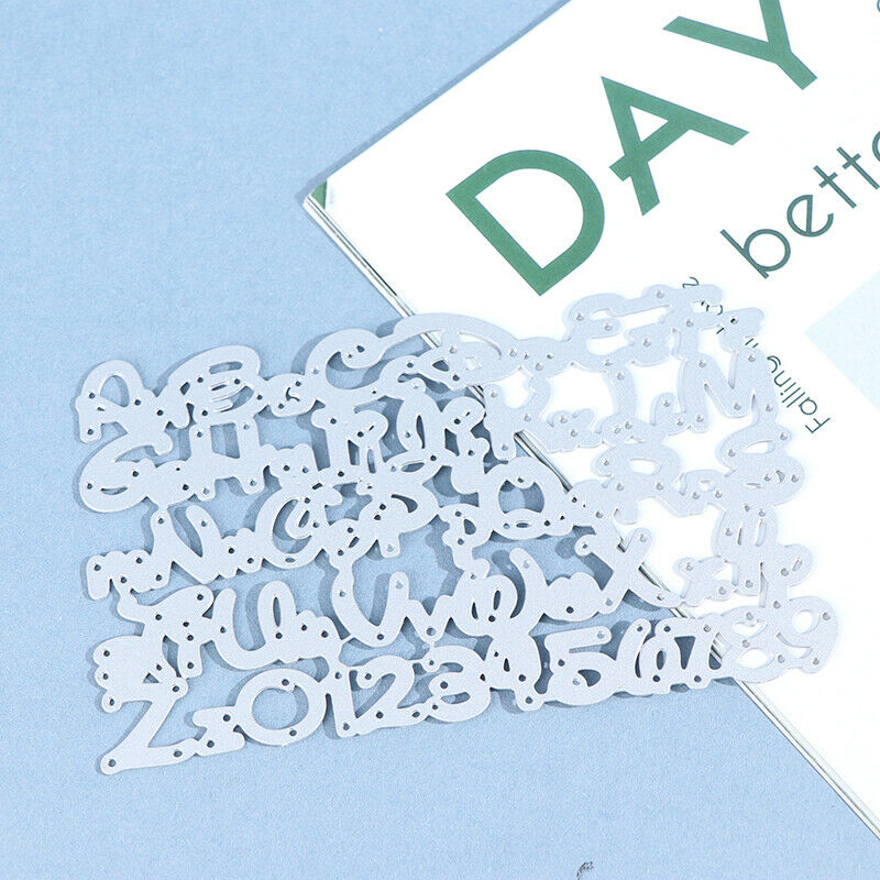 Alphabet Letter Number Cutting Dies for Card Stencils DIY Album Decorativ.l8