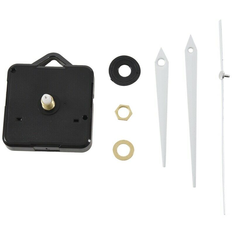 Quartz Clock Movement Mechanism DIY Repair Parts + White Hands I3V5V5