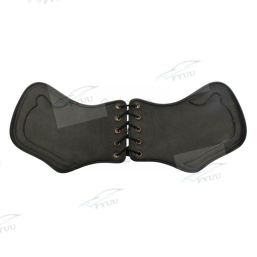 Black For Kawasaki Sportster Suzuki Yamaha Leather Heat Saddle Shield Deflector