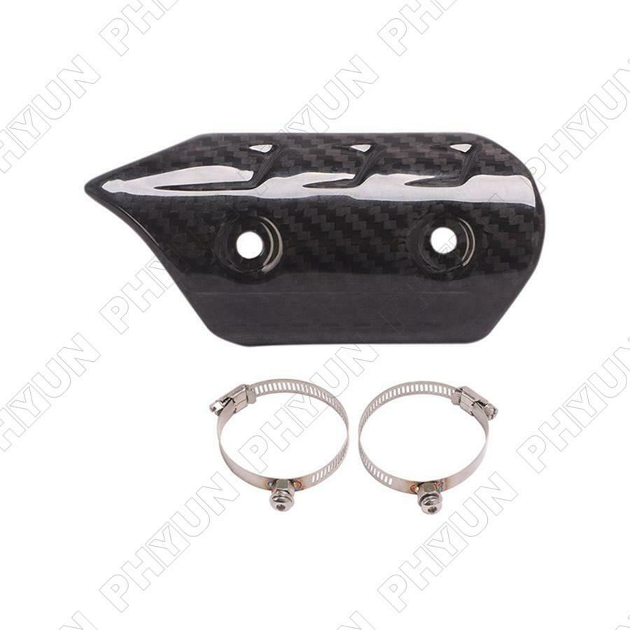 Carbon Fiber Motorcycle Exhaust Link Pipe Protector Heat Shield Cover Universal